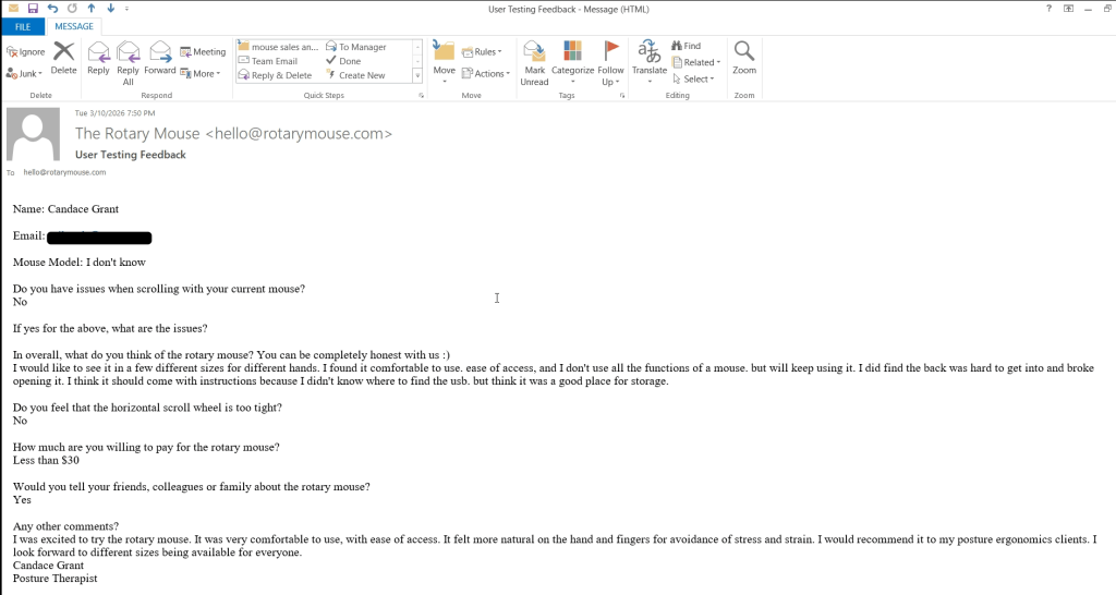 Candace Grant Feedback