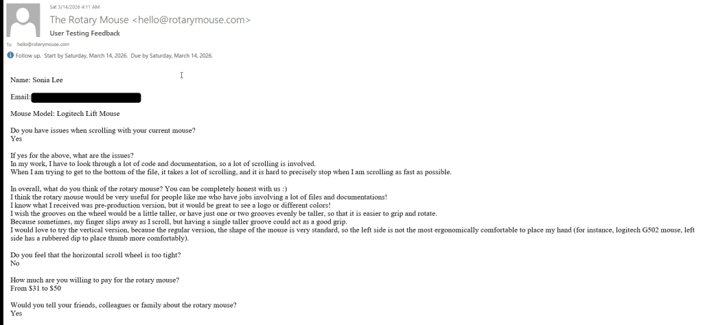 Sonia Lee Feedback