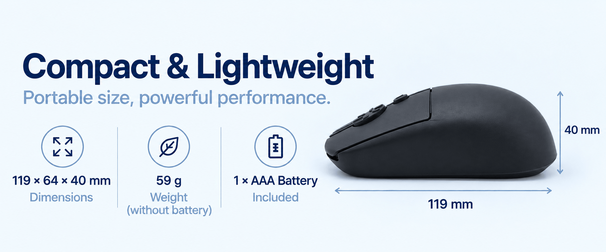 Rotary Mouse - Light and Compact
