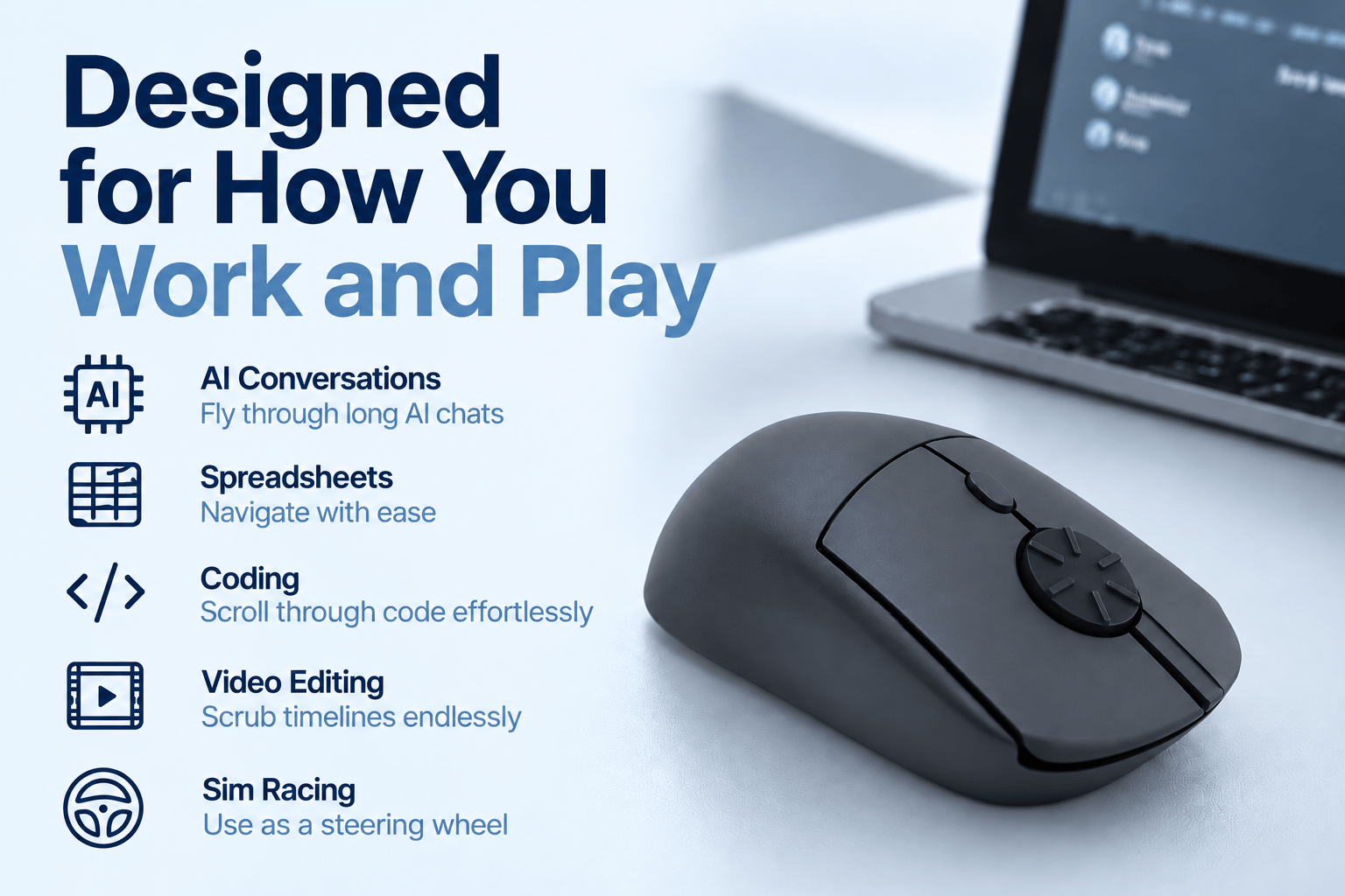 Rotary Mouse - For Work and Play