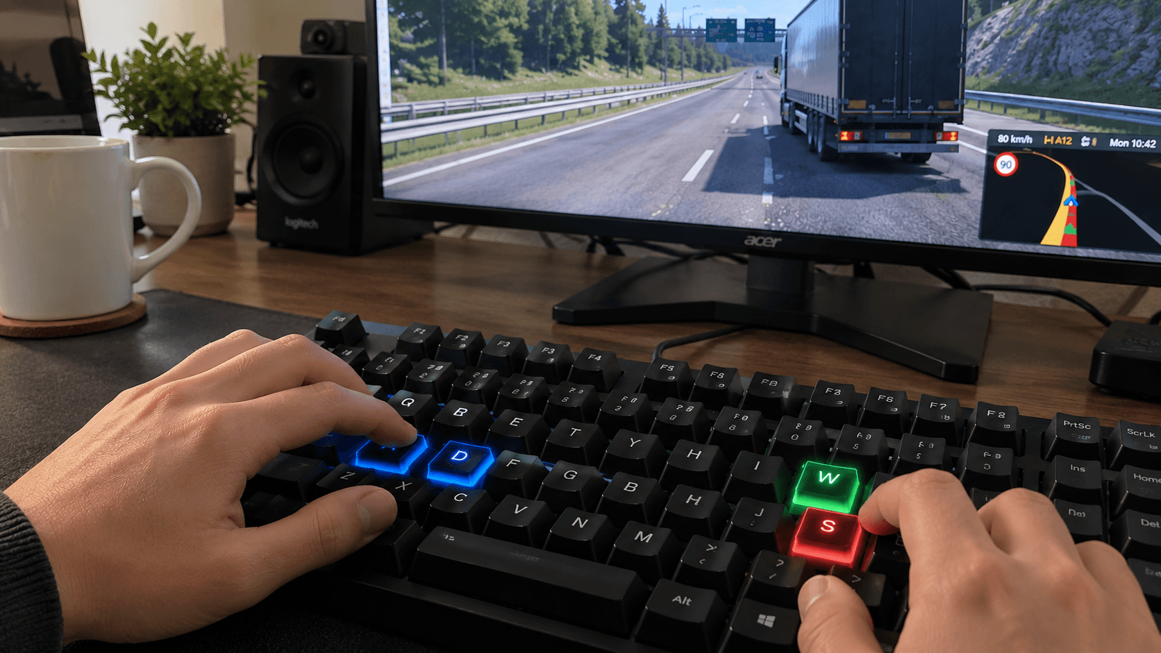Playing Truck Sim With Keyboard