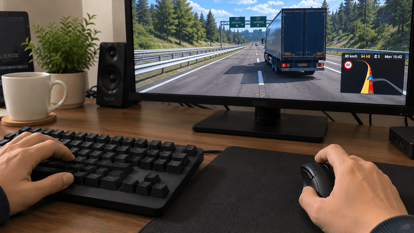 Playing Truck Sim With Mouse