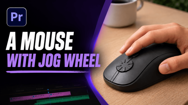 A mouse with jog wheel for Adobe Premiere