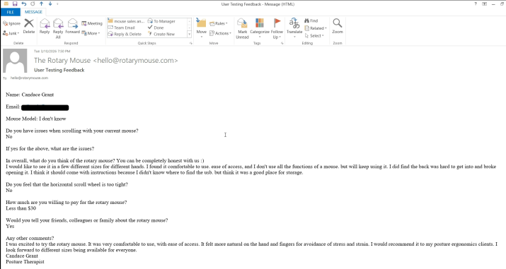 Candace Grant Feedback